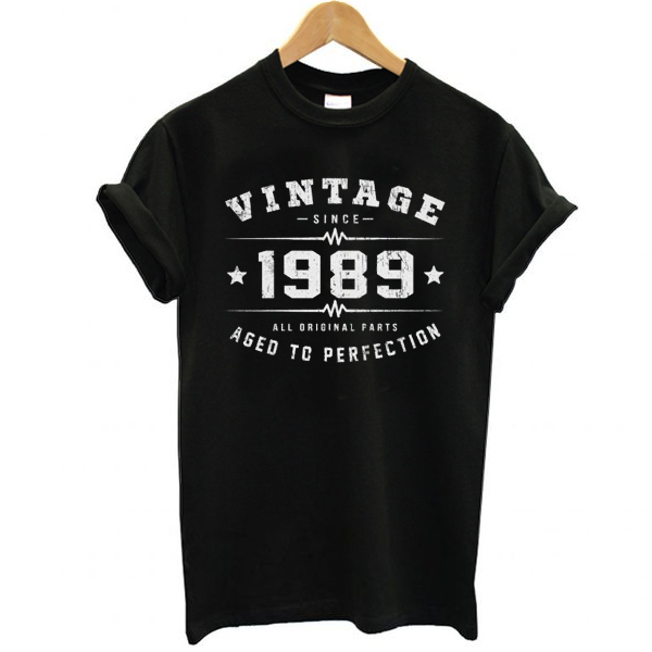 Vintage Since 1989 Birthday 30 Years Old Birthday t shirt