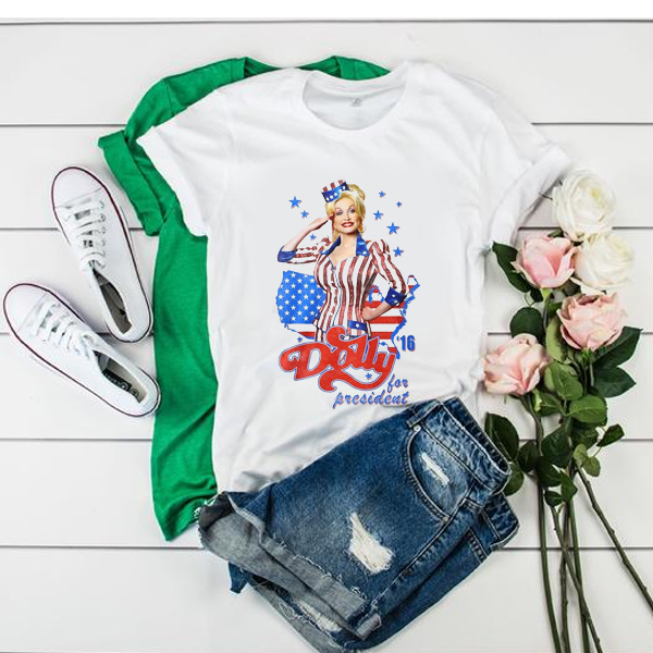 Vintage dolly parton for president t shirt