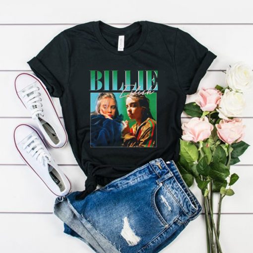 Billie Eilish 90s Vintage Black t shirt