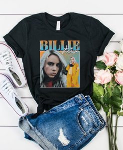 Billie Eilish 90s Vintage Black tshirt