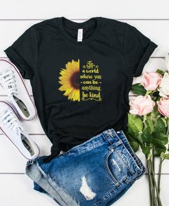 Be Kind Sunflower t shirt