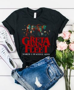 Anthem of HOT Peaceful Army Greta World Tour 2019, Greta Van Fleet Rock Unisex t shirt