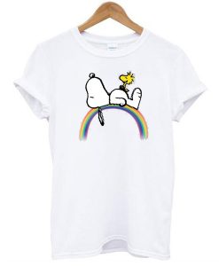 Peanuts Snoopy Woodstock Rainbow t shirt