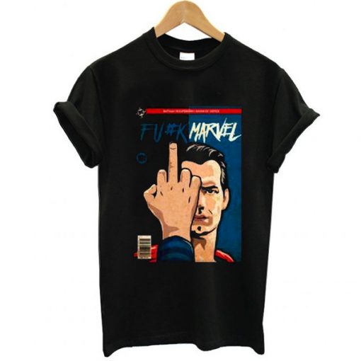 Fuck Marvel Superman Black t shirt