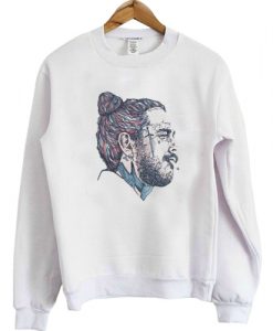 Post Malone Face Art sweatshirt