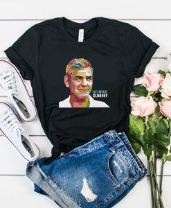 Geometric Celebrity George Clooney t shirt
