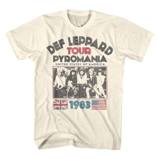 Def Leppard tour pyromania t shirt