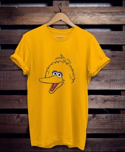 Big Bird Face with Hair Yellow t shirt