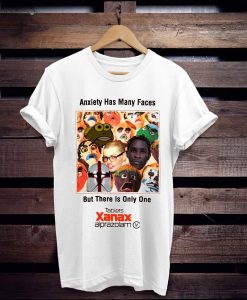 anxiety has many faces xanax tshirt