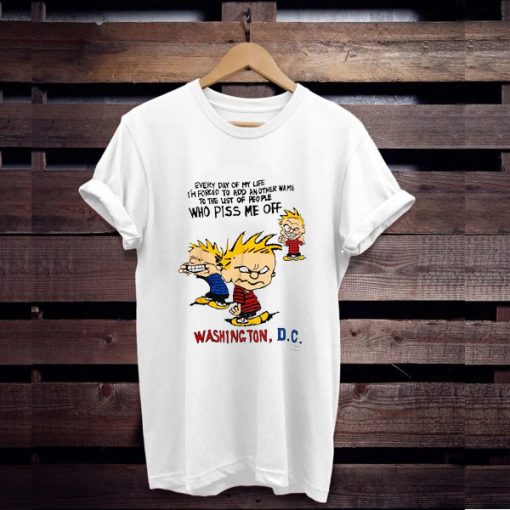 Calvin & Hobbes Vintage Men’s L Angry Politics Washington DC t shirt