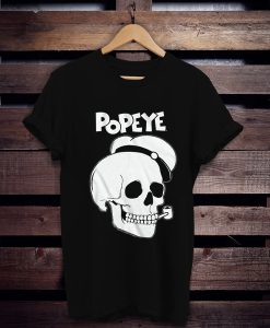 Popeye THE SAILOR MAN SKULL CARTOON t shirt