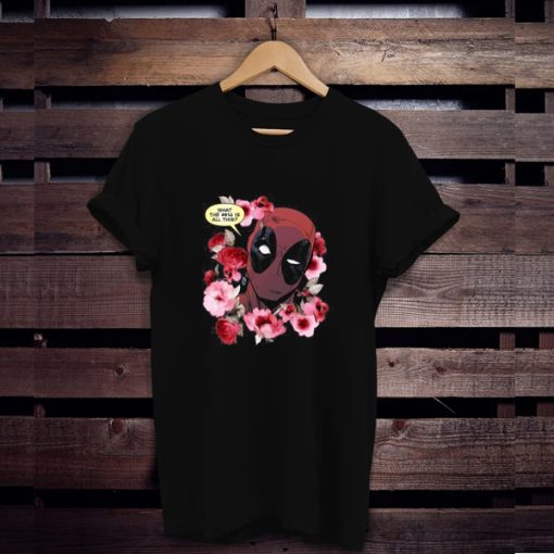 Marvel Deadpool Flowers t shirt