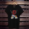 Deadpool riding unicorn metal t shirt