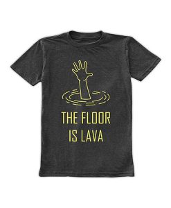 Heather Charcoal 'The Floor Is Lava' t shirt