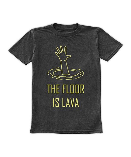 Heather Charcoal 'The Floor Is Lava' t shirt