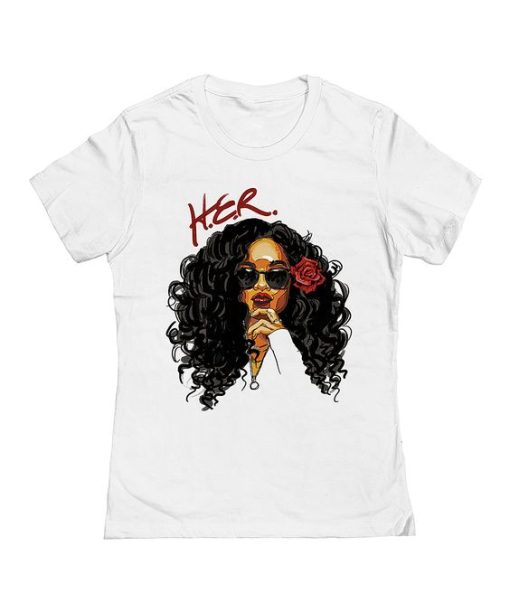 Her Floral Portrait t shirt