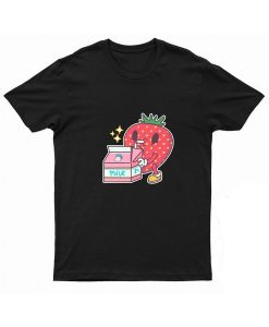 Strawberry Drinking Milk t shirt