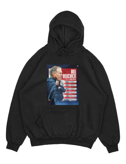 Bill Belichick Career As Head Coach New England Hoodie